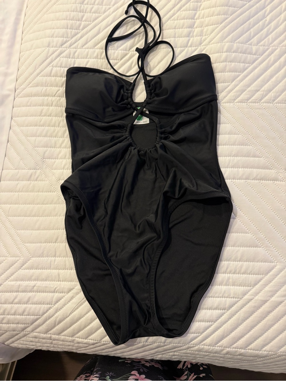 J. Crew Black Kids One-Piece Swimsuit with Front Keyhole